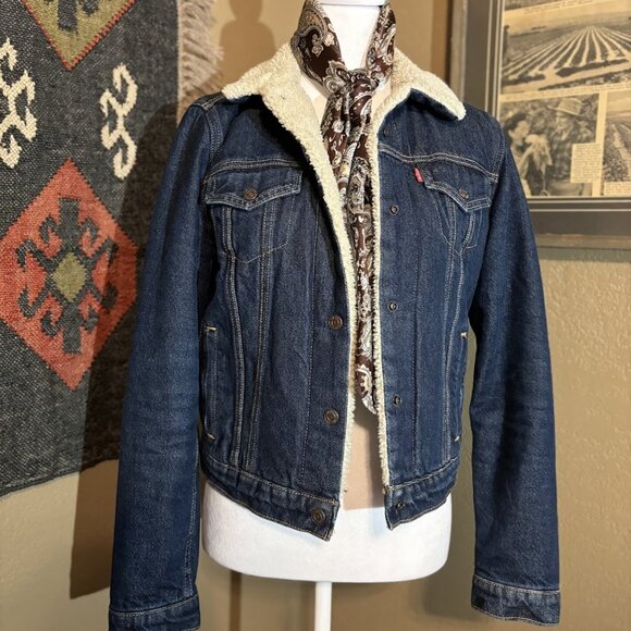 Levi Faux Sherpa Denim Jacket - Picture 1 of 6